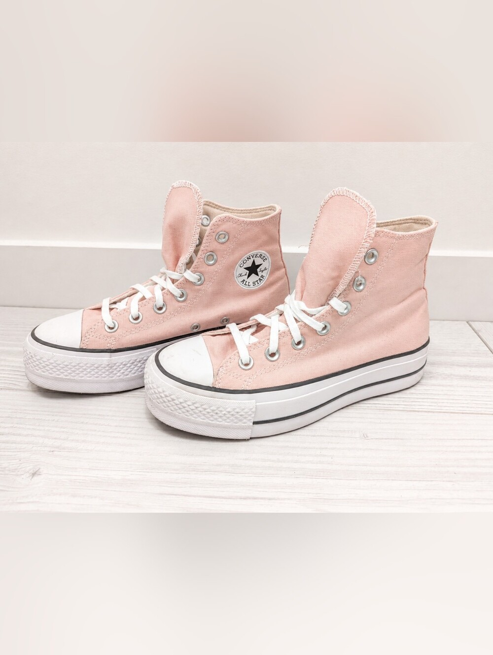 Converse All Star High-Top Sneakers in Blush Pink